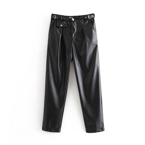 trousers streetwear fashion women elegant high waist pu cool pockets ladies black loose fake leather faux pants women's & capris, Black;white
trousers streetwear fashion women elegant high waist pu cool pockets ladies black loose fake leather faux pants women's & capris, Black;white