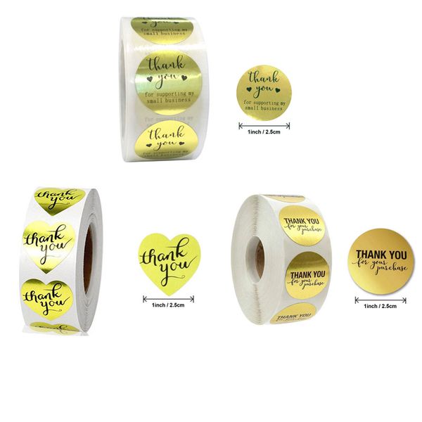 5 styles 500pcs roll 1inch gold thank you paper adhesive stickers wedding birthday party gifts box baking label deco
5 styles 500pcs roll 1inch gold thank you paper adhesive stickers wedding birthday party gifts box baking label deco
