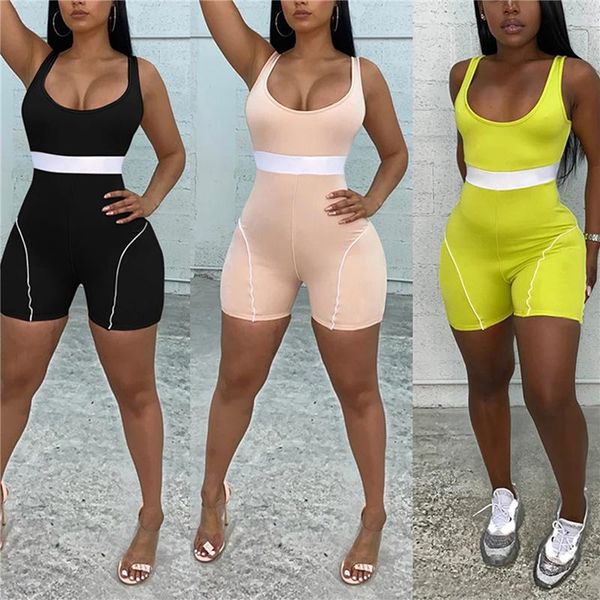 women's jumpsuits & rompers women casual close-fitting playsuit, sleeveless u-shaped collar one-piece black/ pink/ florescent green swe, Black;white
women's jumpsuits & rompers women casual close-fitting playsuit, sleeveless u-shaped collar one-piece black/ pink/ florescent green swe, Black;white