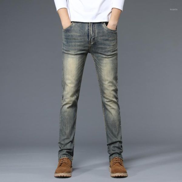 men's jeans autumn winter business casual straight male retro washed stretch cowboy trousers youth mid waist cotton denim pants, Blue
men's jeans autumn winter business casual straight male retro washed stretch cowboy trousers youth mid waist cotton denim pants, Blue