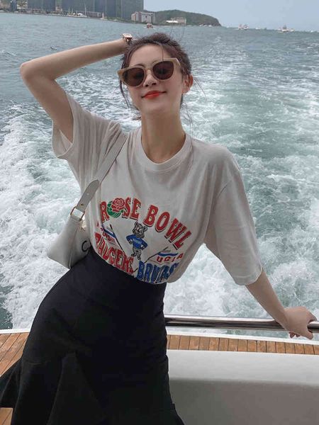 korean version of chic fun letter printing short-sleeved t-shirt female summer loose lazy style student age-reducing shirt 210429, Black
korean version of chic fun letter printing short-sleeved t-shirt female summer loose lazy style student age-reducing shirt 210429, Black