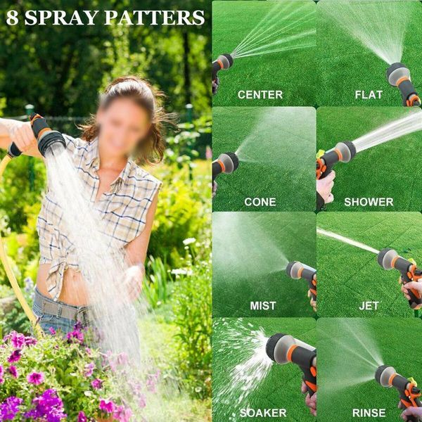 watering equipments 1x spray gun adjustable water with 8 functions nozzle head adapter connectors hose nozzles wands
watering equipments 1x spray gun adjustable water with 8 functions nozzle head adapter connectors hose nozzles wands