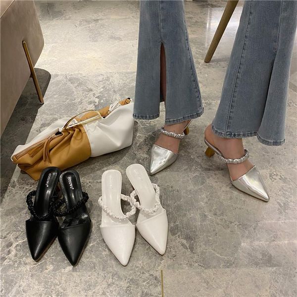 slippers casual shoes slides pointed toe thin heels med slipers women luxury summer cover 2021 rubber basic rome fabric fashion, Black
slippers casual shoes slides pointed toe thin heels med slipers women luxury summer cover 2021 rubber basic rome fabric fashion, Black