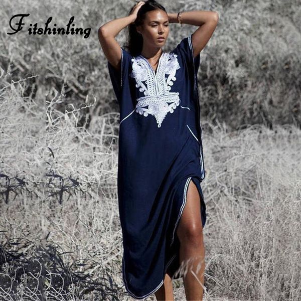 fitshinling embroidery vintage long dress beach wear batwing sleeve big size slit maxi robe v ne straight dresses women sexy
fitshinling embroidery vintage long dress beach wear batwing sleeve big size slit maxi robe v ne straight dresses women sexy