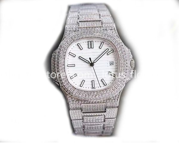 selling edition dm factory watch 40mm nautilus 5719-010 full diamonds bezel swiss 324sc movement automatic mens watches, Slivery;brown
selling edition dm factory watch 40mm nautilus 5719-010 full diamonds bezel swiss 324sc movement automatic mens watches, Slivery;brown