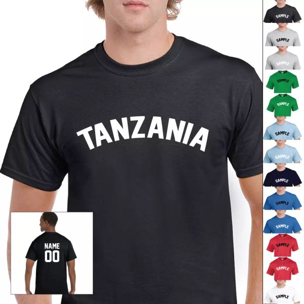 country of tanzania jersey sports letter personalized name number t-shirt, White;black
country of tanzania jersey sports letter personalized name number t-shirt, White;black