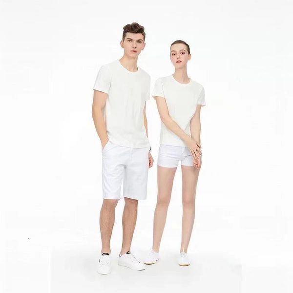 and new women's men's summer t-shirt fashion design versatile casual round neck solid color short sleeve, White;black
and new women's men's summer t-shirt fashion design versatile casual round neck solid color short sleeve, White;black