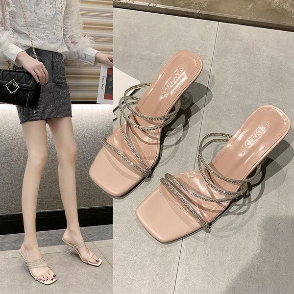 slippers 2021 summer fashionable design women line style buckle thin high heels faux open toe dress sandals, Black
slippers 2021 summer fashionable design women line style buckle thin high heels faux open toe dress sandals, Black