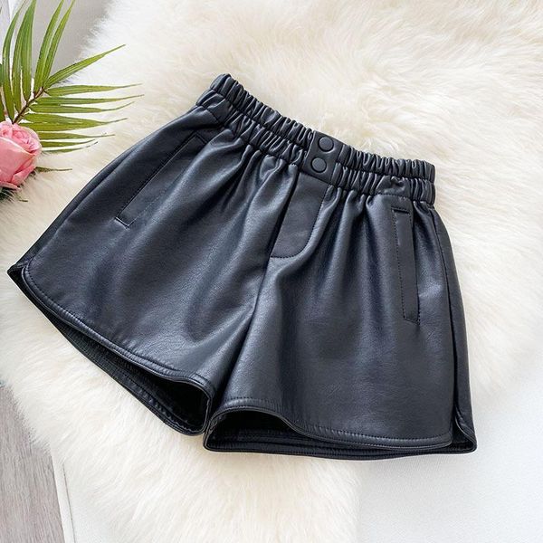 women's shorts black spring women fashion pu leather high waist woman pants short pocket drawstring plus size button, White;black
women's shorts black spring women fashion pu leather high waist woman pants short pocket drawstring plus size button, White;black