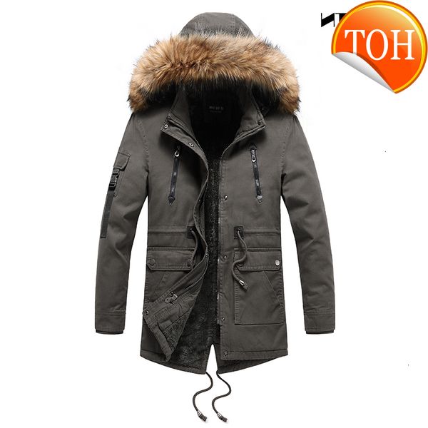 men winter parkas jacket long coat cotton warm thick casual parka fur collar fleece windproof hooded jackets, Black
men winter parkas jacket long coat cotton warm thick casual parka fur collar fleece windproof hooded jackets, Black