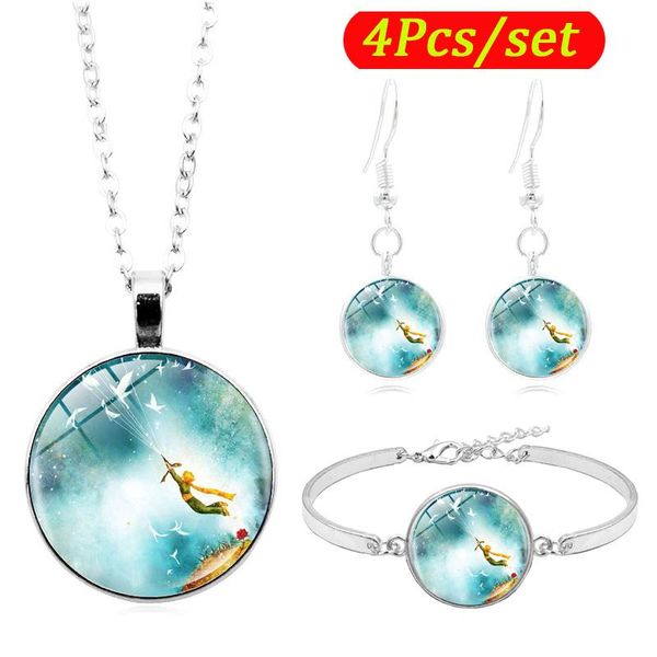 earrings & necklace little prince art po cabochon glass jewelry set fashion bracelet earring sets for women gifts, Silver
earrings & necklace little prince art po cabochon glass jewelry set fashion bracelet earring sets for women gifts, Silver