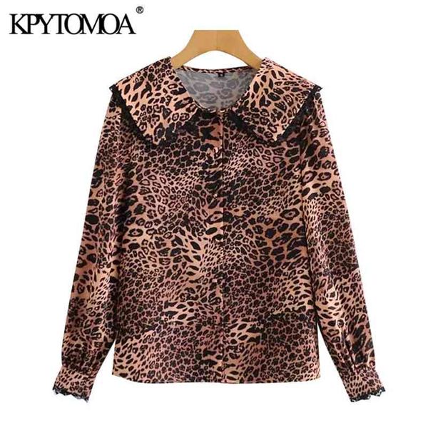 women fashion with lace leopard print blouses vintage long sleeve button-up female shirts blusas chic 210420, White
women fashion with lace leopard print blouses vintage long sleeve button-up female shirts blusas chic 210420, White