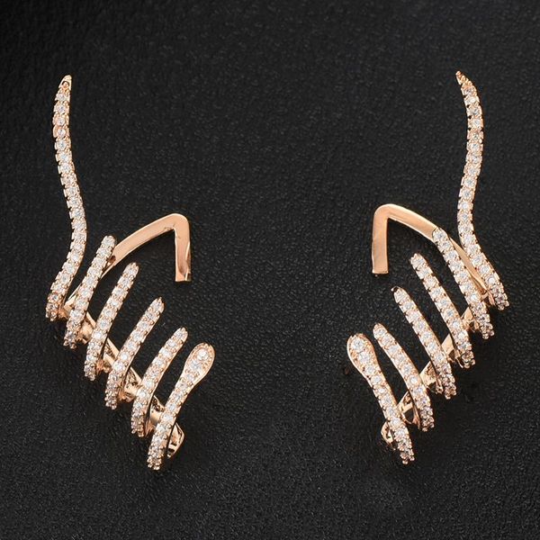 stud godk snake crawler earring for women accessories full cubic zircon earrings pendientes mujer moda, Golden;silver
stud godk snake crawler earring for women accessories full cubic zircon earrings pendientes mujer moda, Golden;silver