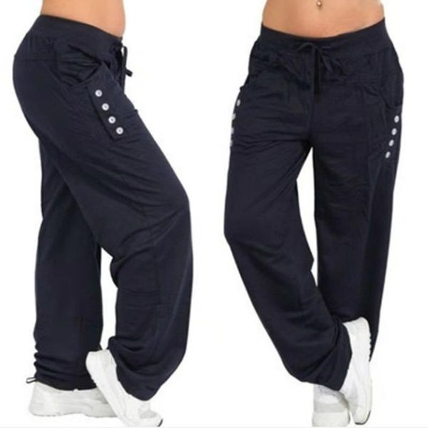 women's pants & capris oversized women vintage solid straight loose female casual pockets button joggers sweatpants streetwear trousers, Black;white
women's pants & capris oversized women vintage solid straight loose female casual pockets button joggers sweatpants streetwear trousers, Black;white