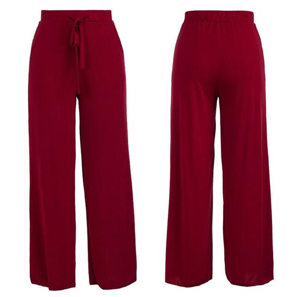 goocheer womens summer beach high waist lace-up long pants casual straight loose trousers street fashion solid women's & capris, Black;white 
goocheer womens summer beach high waist lace-up long pants casual straight loose trousers street fashion solid women's & capris, Black;white