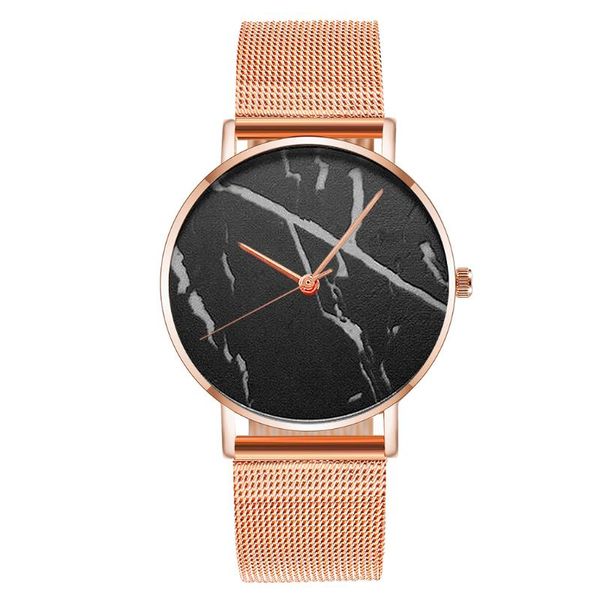 wristwatches drop rose gold mesh band creative marble wrist watches luxury women quartz gift clock montre femme, Slivery;brown
wristwatches drop rose gold mesh band creative marble wrist watches luxury women quartz gift clock montre femme, Slivery;brown