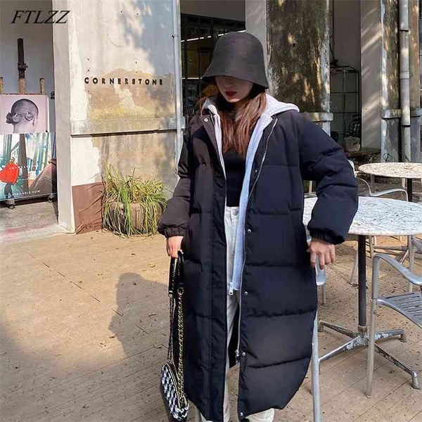winter women 90% white duck down coat zipper hooded casual fake two long jacket warm thick parkas 210430, Black
winter women 90% white duck down coat zipper hooded casual fake two long jacket warm thick parkas 210430, Black