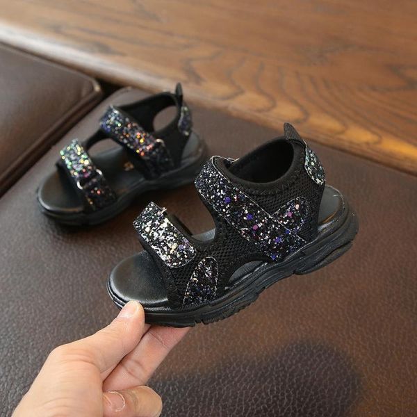 sandals csbl children baby girls boys mesh sequins thick bottom summer sport sneakers jun6, Black;red
sandals csbl children baby girls boys mesh sequins thick bottom summer sport sneakers jun6, Black;red