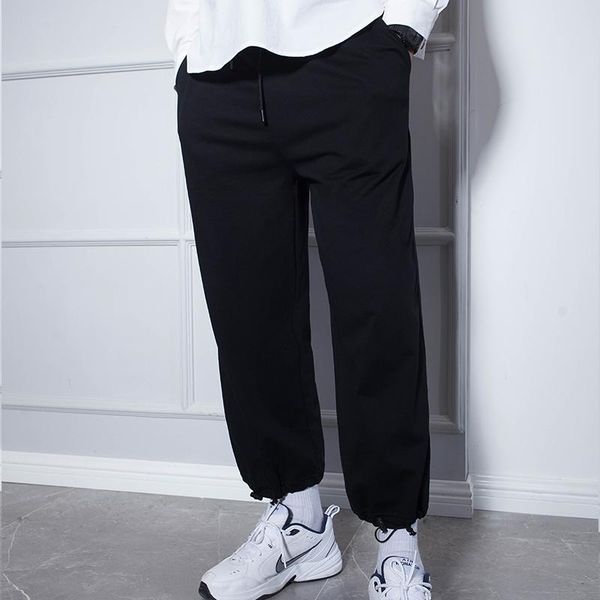 european and american high street style loose casual pants sports wide leg adjustable jogging beam feet men's, Black
european and american high street style loose casual pants sports wide leg adjustable jogging beam feet men's, Black
