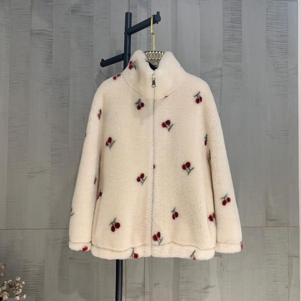 women's fur & faux off-season clearance short jacket sheep shearing women stand-up collar loose haining printed small cherry casual wom, Black
women's fur & faux off-season clearance short jacket sheep shearing women stand-up collar loose haining printed small cherry casual wom, Black
