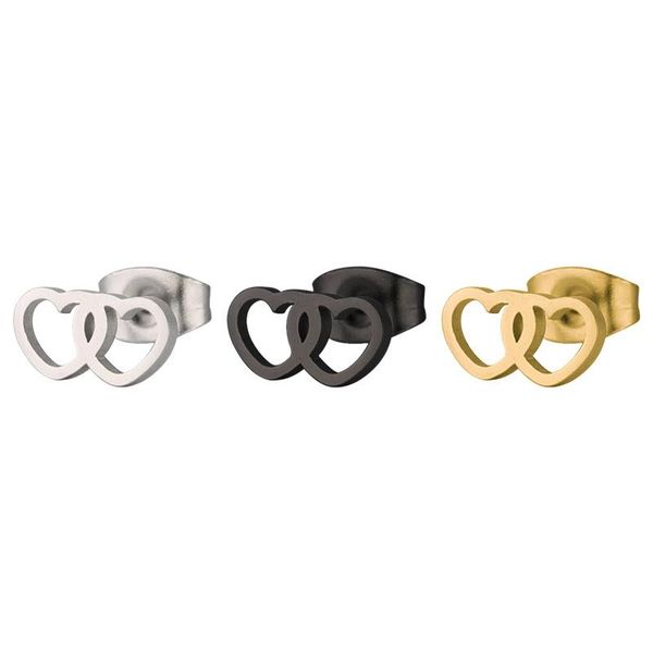 stud earring for women stainless steel korean heart earrings gold black fashion couple gifts woman accessories wholesale, Golden;silver
stud earring for women stainless steel korean heart earrings gold black fashion couple gifts woman accessories wholesale, Golden;silver