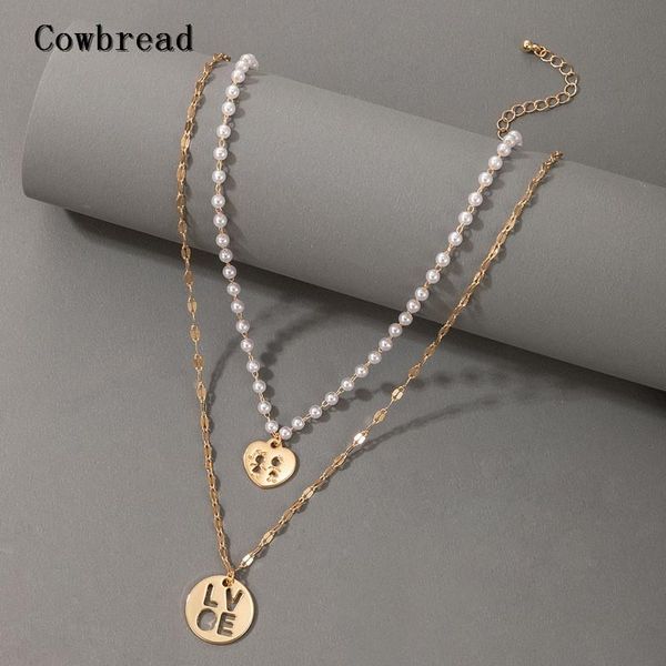 chains cowbread personality letter necklace for women pendant love double layer chain women's neck beaded jewelry, Silver
chains cowbread personality letter necklace for women pendant love double layer chain women's neck beaded jewelry, Silver