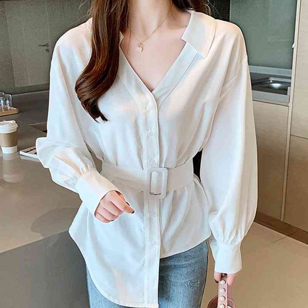long sleeve women shirt belt v-neck chiffon blouse shirt blouse women blusas mujer de moda women clothing e556 210602, White
long sleeve women shirt belt v-neck chiffon blouse shirt blouse women blusas mujer de moda women clothing e556 210602, White