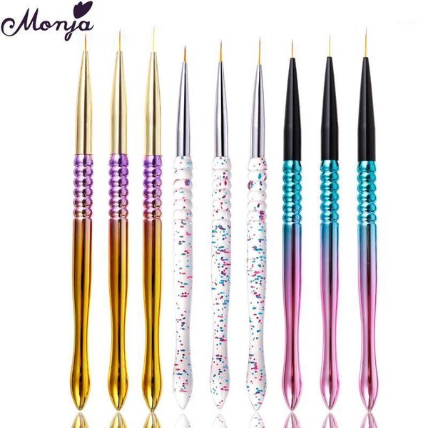 monja 3pcs/set 8/10/12mm nail art french stripes lines liner painting brush colorful handle grid pattern design diy drawing pen1, Yellow
monja 3pcs/set 8/10/12mm nail art french stripes lines liner painting brush colorful handle grid pattern design diy drawing pen1, Yellow