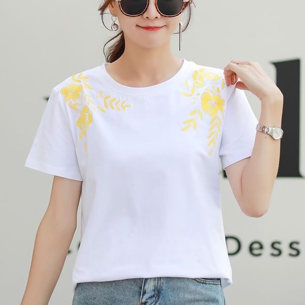 fashion summer 2020 new korean loose trend student short sleeve t-shirt fashion women's top, White
fashion summer 2020 new korean loose trend student short sleeve t-shirt fashion women's top, White