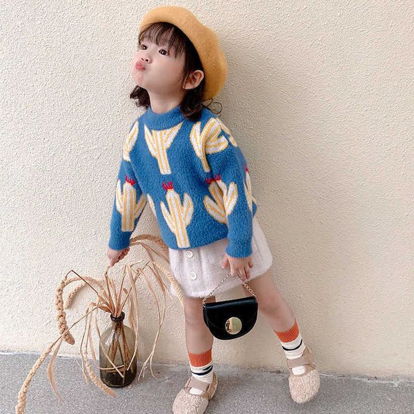 girls sweater baby's coat outwear 2021 cactus thicken plus velvet warm winter autumn knitting christmas children's clothing y1024, Blue
girls sweater baby's coat outwear 2021 cactus thicken plus velvet warm winter autumn knitting christmas children's clothing y1024, Blue