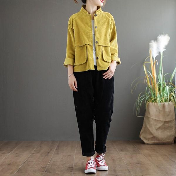 women's jackets autumn coat corduroy jacket women outwear for ladies female yellow fashion vintage casual femme os265, Black;brown
women's jackets autumn coat corduroy jacket women outwear for ladies female yellow fashion vintage casual femme os265, Black;brown