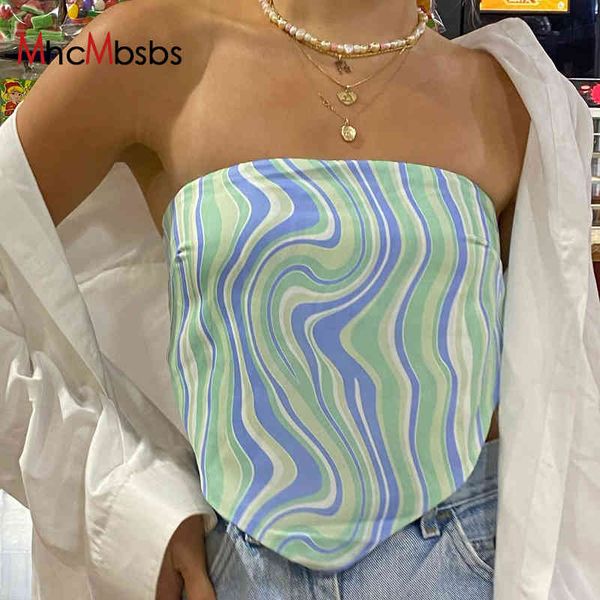 90s aesthetic wave striped print corset crop women summer strapless backless slim irregular cropped feminino tank 210517, White
90s aesthetic wave striped print corset crop women summer strapless backless slim irregular cropped feminino tank 210517, White