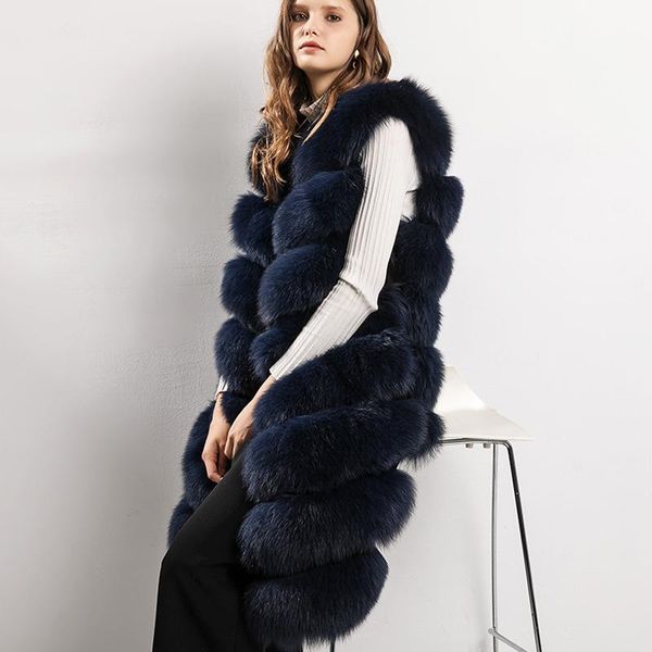 women's fur & faux splicing long style thickened vest autumn and winter warm large coat, Black
women's fur & faux splicing long style thickened vest autumn and winter warm large coat, Black
