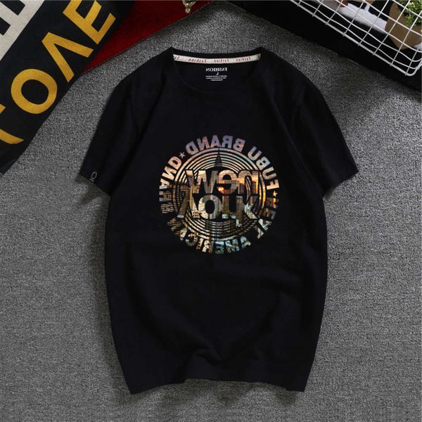 men's shirt summer cotton short sleeve men's round neck large casual t-shirt trend - york, White;black
men's shirt summer cotton short sleeve men's round neck large casual t-shirt trend - york, White;black