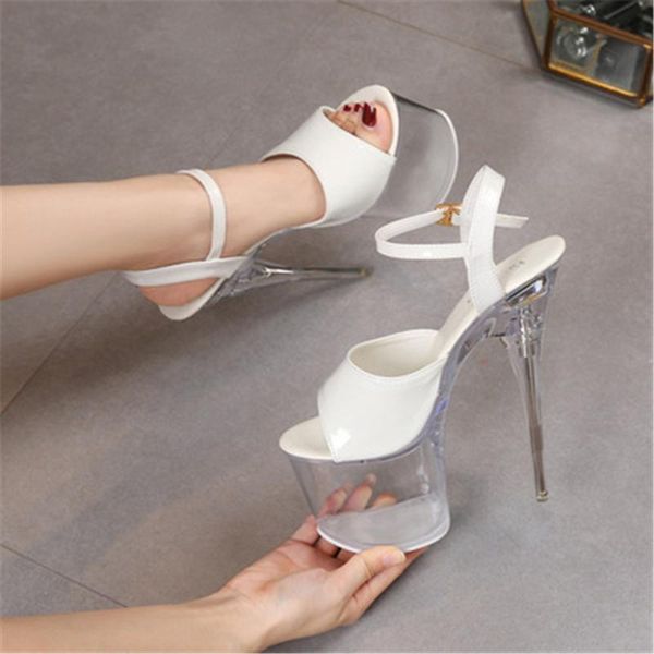 sandals 2022 fashion transparent ladies fish mouth catwalk ankle strap pumps super 17.5 cm high heel shoes black white
sandals 2022 fashion transparent ladies fish mouth catwalk ankle strap pumps super 17.5 cm high heel shoes black white