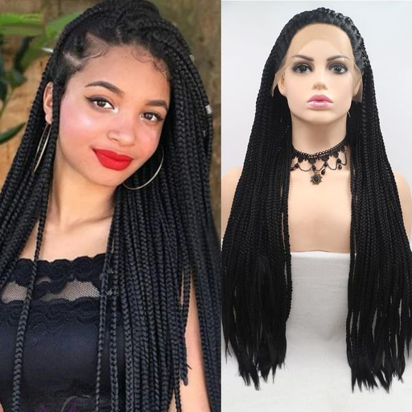 synthetic wigs 26inch braided for black women lace front cornrow african braids frontal baby hair box braid
synthetic wigs 26inch braided for black women lace front cornrow african braids frontal baby hair box braid