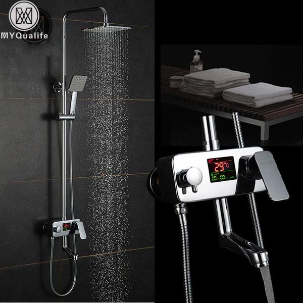 chrome digital shower faucet single handle bath system anti ironing temperature display mixer swivel spout bathroom sets
chrome digital shower faucet single handle bath system anti ironing temperature display mixer swivel spout bathroom sets