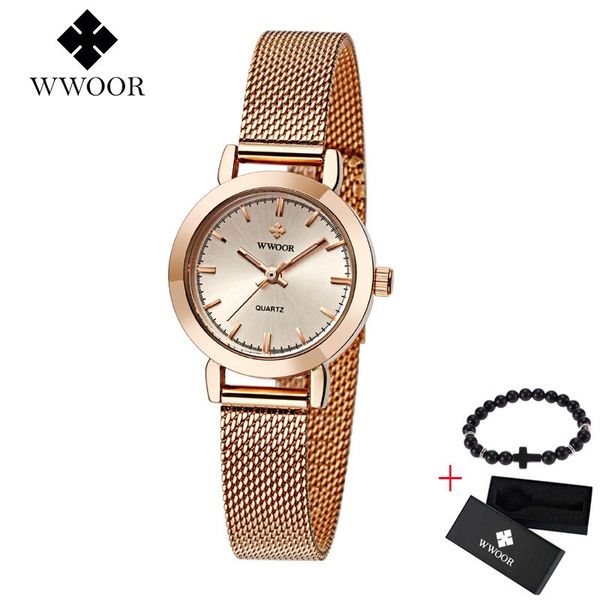 wristwatches 2021 gift box wwoor women dress watches luxury brand ladies quartz watch rose gold mesh band bracelet wristwatch mujer, Slivery;brown
wristwatches 2021 gift box wwoor women dress watches luxury brand ladies quartz watch rose gold mesh band bracelet wristwatch mujer, Slivery;brown