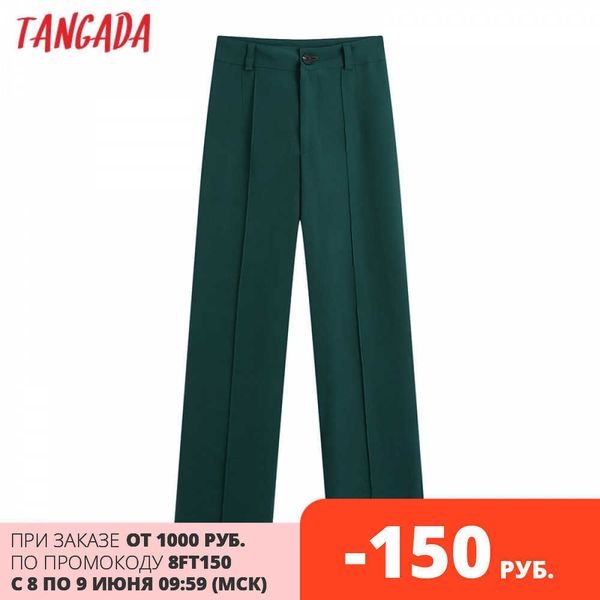 tangada women fashion office wear green straight pants vintage high waist zipper fly female trousers mujer be414 210609, Black;white
tangada women fashion office wear green straight pants vintage high waist zipper fly female trousers mujer be414 210609, Black;white