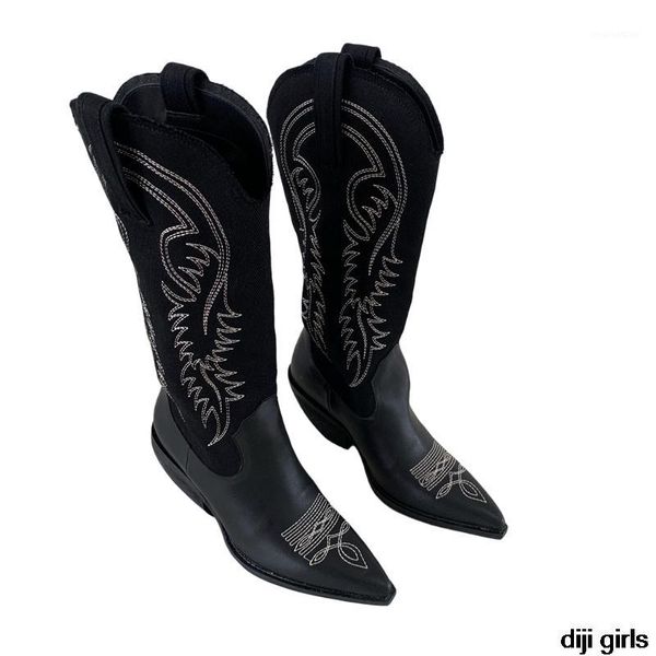 boots western women knee high cowboy fashion pointed toe embroider female heels thick shoes ladies autumn1, Black
boots western women knee high cowboy fashion pointed toe embroider female heels thick shoes ladies autumn1, Black
