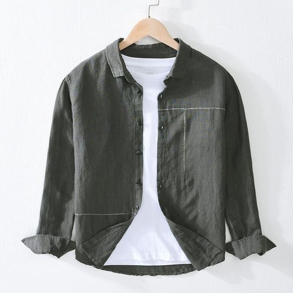 men's casual shirts 2022 shirt for men linen vintage loose fashion chic urban handsome contrast thread long sleeve square collar blouse, White;black
men's casual shirts 2022 shirt for men linen vintage loose fashion chic urban handsome contrast thread long sleeve square collar blouse, White;black