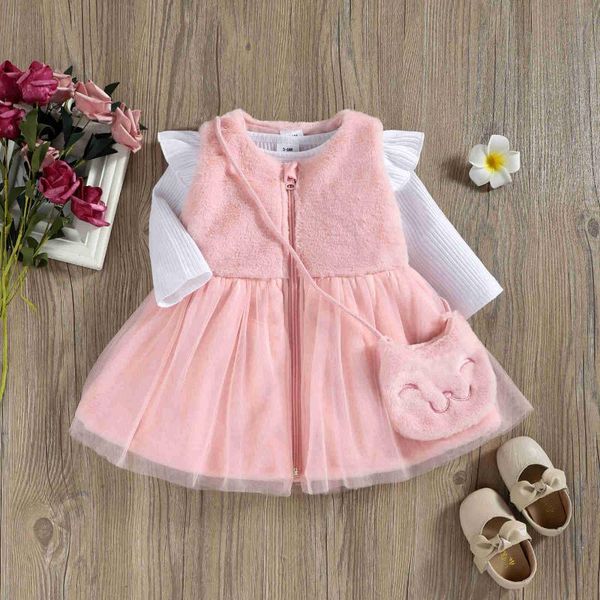 clothing sets autumn infant baby girls suit set solid color neck long sleeve bodysuit+ sleeveless dress+ bag clothes 0-18months, White
clothing sets autumn infant baby girls suit set solid color neck long sleeve bodysuit+ sleeveless dress+ bag clothes 0-18months, White