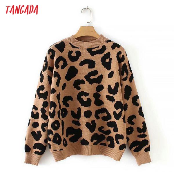 women leopard knitted sweater winter animal print winter thick long sleeve female pullovers casual 2x05, White;black
women leopard knitted sweater winter animal print winter thick long sleeve female pullovers casual 2x05, White;black