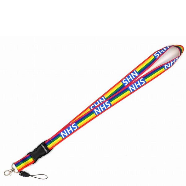 pendant necklaces 2 in 1 nhs design keychain for key phones tags neck strap rainbow printing lanyard id card usb badge holder universal ring, Silver
pendant necklaces 2 in 1 nhs design keychain for key phones tags neck strap rainbow printing lanyard id card usb badge holder universal ring, Silver