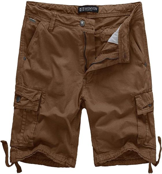 men's shorts wenven cotton twill cargo outdoor wear (regular & big-tall sizes), White;black
men's shorts wenven cotton twill cargo outdoor wear (regular & big-tall sizes), White;black