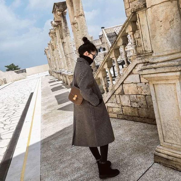 women's wool & blends cmaz woolen coat for women autumn and winter 2021 hong kong style retro chic suit collar mid-length houndstooth f, Black
women's wool & blends cmaz woolen coat for women autumn and winter 2021 hong kong style retro chic suit collar mid-length houndstooth f, Black