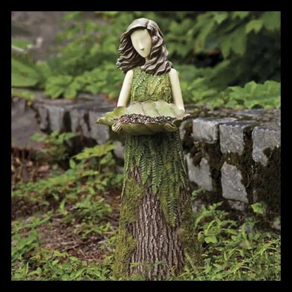 garden decorations fairy statuary with bird feeder resin ornament outdoor statue super cute house decoration -40
garden decorations fairy statuary with bird feeder resin ornament outdoor statue super cute house decoration -40