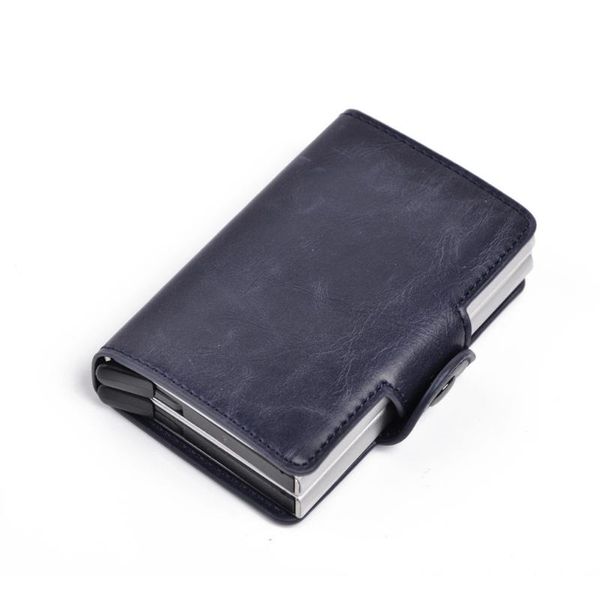 card holders men double aluminum leather holder rfid metal wallet automatic up anti-theft women purse business id cardholder, Brown;gray
card holders men double aluminum leather holder rfid metal wallet automatic up anti-theft women purse business id cardholder, Brown;gray