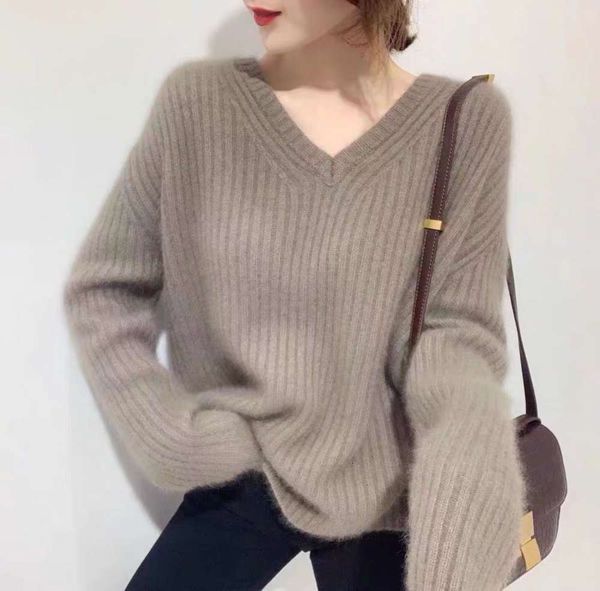 women's sweaters sweater mohair v-neck women's autumn and winter korean version lazy wind loose with thickened pullover c8st, White;black
women's sweaters sweater mohair v-neck women's autumn and winter korean version lazy wind loose with thickened pullover c8st, White;black