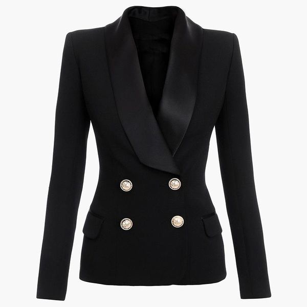 2021 est fashion designer blazer jacket women's shawl collar double breasted lion buttons slim fitting suits & blazers, White;black
2021 est fashion designer blazer jacket women's shawl collar double breasted lion buttons slim fitting suits & blazers, White;black